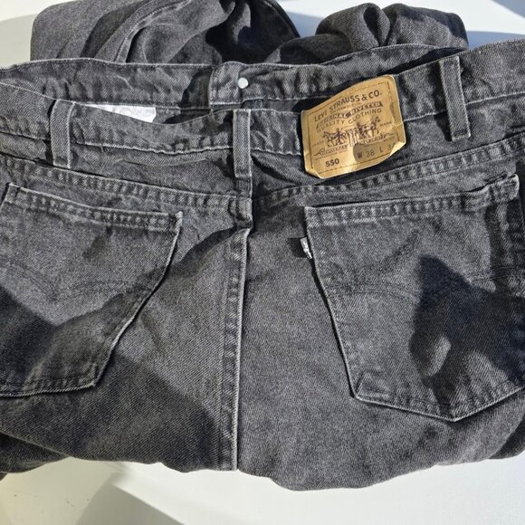 Mens Levis 550 USA Made  38/34  Good condition Black Label Vintage Levis Jeans - Picture 3 of 9